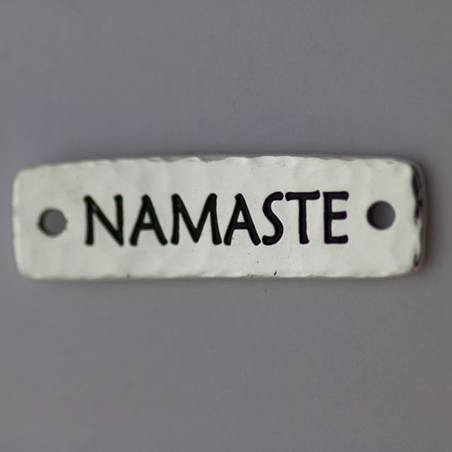Namaste Link - Antique Silver Plate