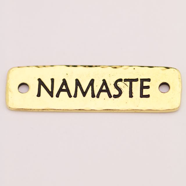 Namaste Link - Antique Gold Plate