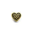 Celtic Heart Bead - Antique Gold Plate