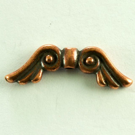 Angel Wing Bead - Antique Copper Plate