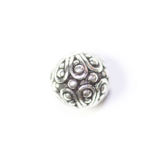 Casbah Round Bead - Antique Silver Plate