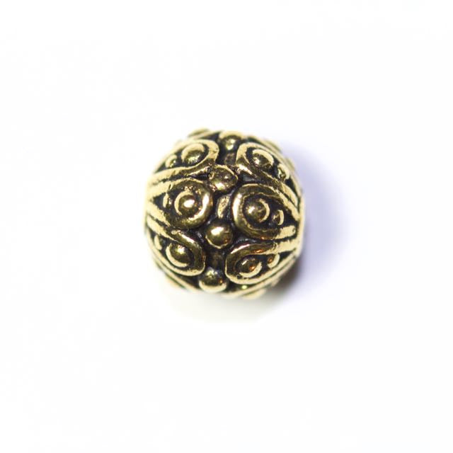 Casbah Round Bead - Antique Gold Plate