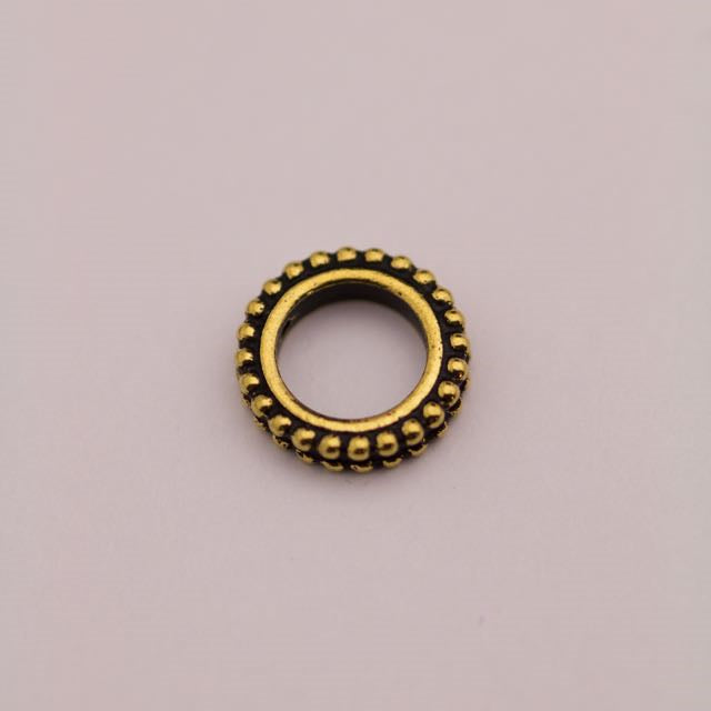 8mm Round Bead Frame - Antique Gold Plate