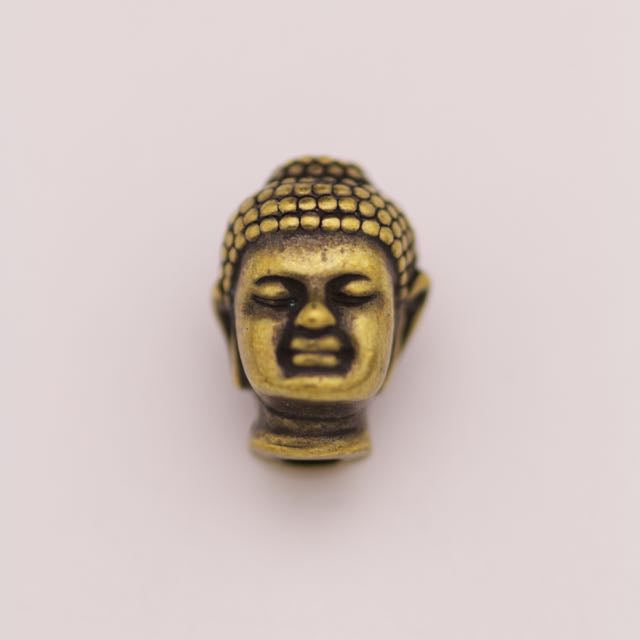 Buddha Bead - Oxidized Brass