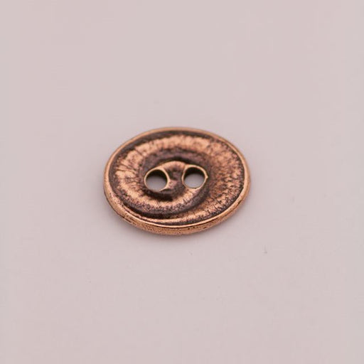 Swirl Button - Antique Copper Plate