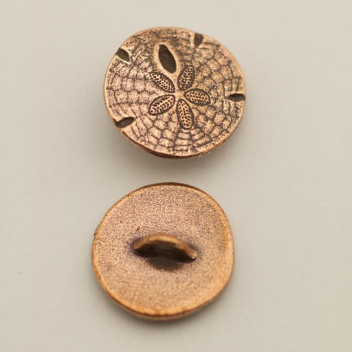 Sand Dollar Button - Antique Copper Plate