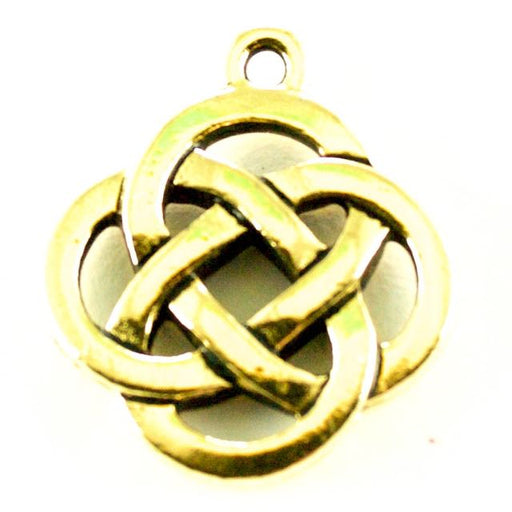 Open Round Pendant - Antique Gold Plate