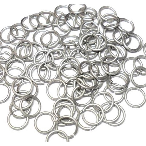 18swg (1.2mm) 1/4in. (6.67mm) ID 5.70AR Etched Titanium Jump Rings