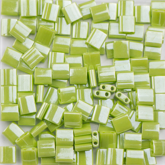 Miyuki TILA Beads - Opaque Chartreuse Luster