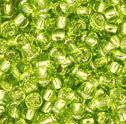 11/0 TOHO Seed Bead - Silver-Lined Lime Green