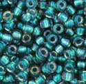 11/0 TOHO Seed Bead - Inside-Colour Crystal/Prairie Green Lined