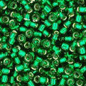 15/0 TOHO Seed Bead - Silver-Lined Green Emerald