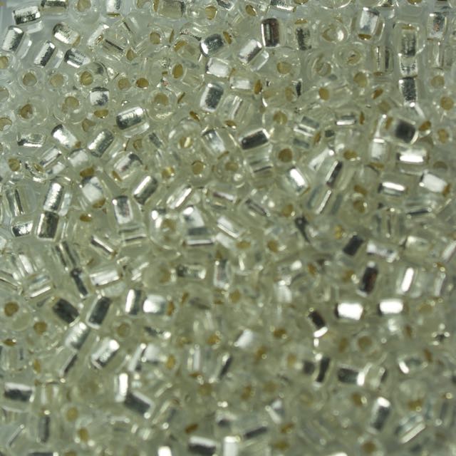 Miyuki 8/0 TRIANGLE Beads - Silverlined Crystal