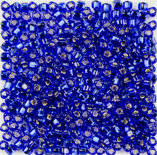 Miyuki 8/0 TRIANGLE Beads - Silver Lined Cobalt