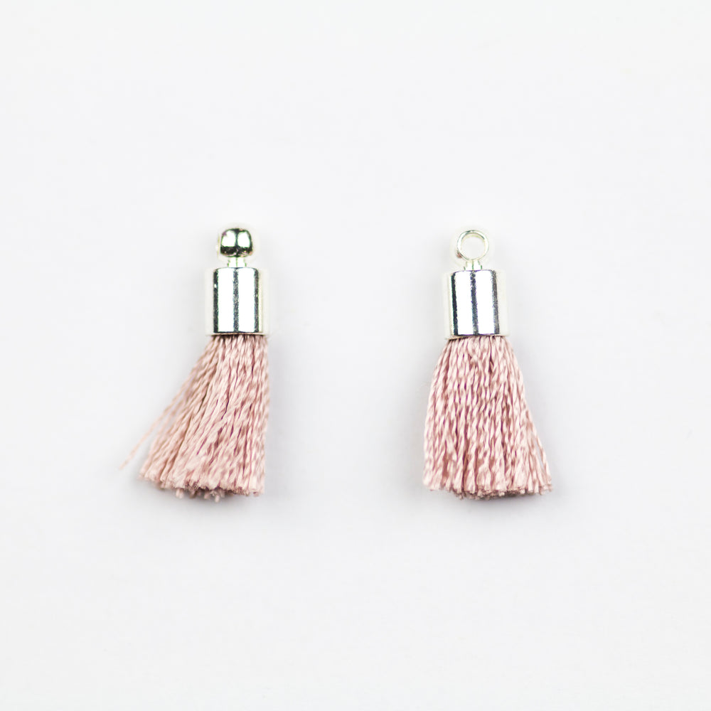 17-20mm Tassel with Silver Cap - Blush