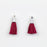 17-20mm Tassel with Silver Cap - Red/Burgundy
