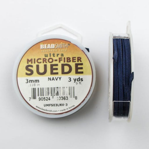 2.74 meters (3 yards) of 3mm (.118 in.) Ultra Micro Fiber Suede - Navy