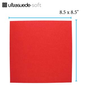 8.5" x 8.5" Ultrasuede - Scoundrel Red