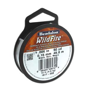 .006 in. Wildfire Bonded Beading Thread - Black