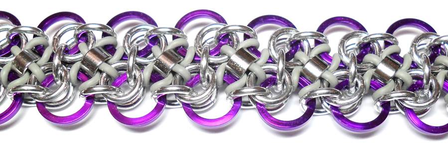 HyperLynks Arabesque Bracelet - Violet and Pewter