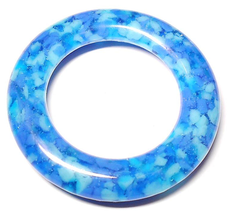 LovelyLynks Large (approx. 45mm diameter) Glass Circles - Blue