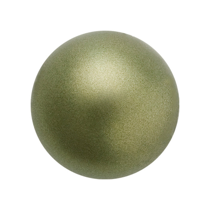 Preciosa 6mm Round Pearls - Dark Green