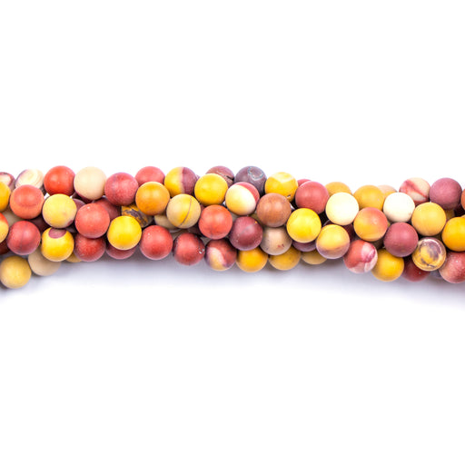8mm Round Matte SUNSET MOOKAITE - 16 inch Strand