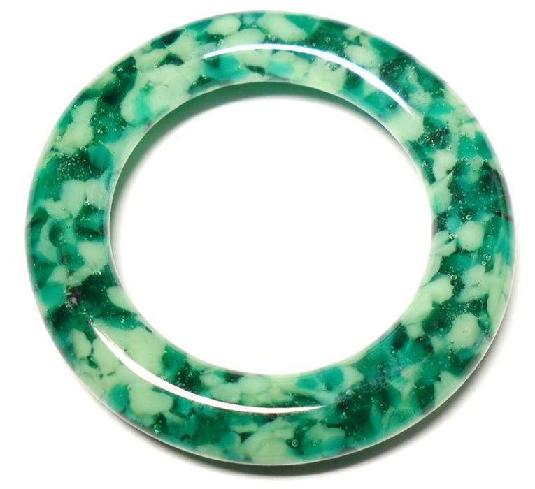LovelyLynks Large (approx. 45mm diameter) Glass Circles - Green