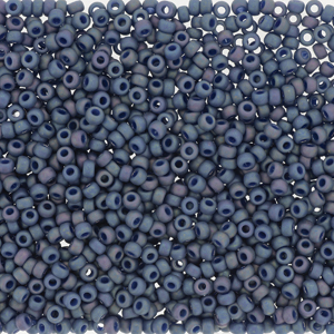 11/0 Miyuki SEED Bead - Nebula Blue Frosted Opaque Glaze Rainbow