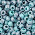 11/0 TOHO Seed Bead - Marbled Opaque Turquoise/Amethyst
