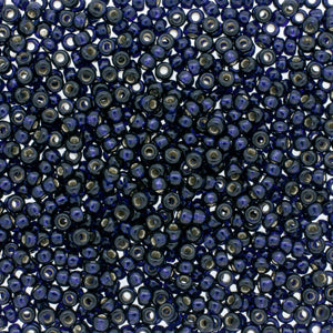 6/0 Miyuki SEED Bead - Duracoat Silverlined Dark Navy Blue