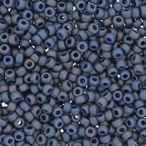 8/0 Miyuki SEED Bead - Nebula Blue Frosted Opaque Glaze Rainbow