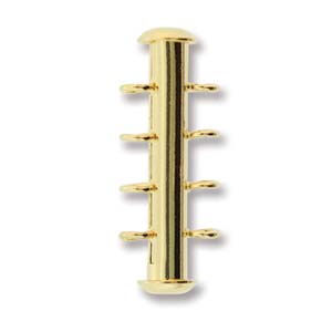 26mm Clasp 4-Strand Vertical Loop - Gold Plate