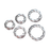 18swg (1.2mm) 5/32 (4.1mm) ID Twisted Square Wire Jump Rings - Bright Aluminum