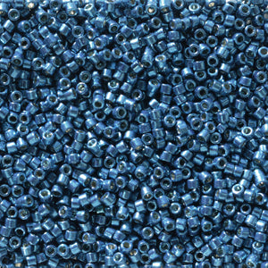 5 Grams of 11/0 Miyuki DELICA Beads - Duracoat Galvanized Deep Aqua Blue