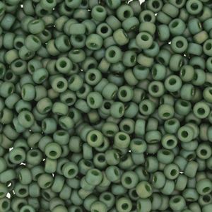 8/0 Miyuki SEED Bead - Shamrock Frosted Opaque Glaze Rainbow