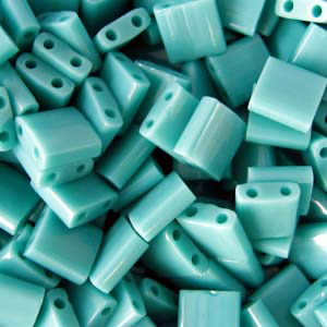 Miyuki TILA Beads - Matte Opaque Turquoise Green AB