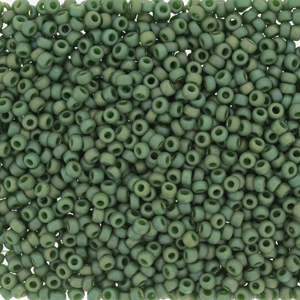 11/0 Miyuki SEED Bead - Shamrock Frosted Opaque Glaze Rainbow