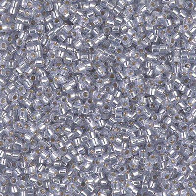 5 Grams of 11/0 Miyuki DELICA Beads - Silverlined Pale Amethyst