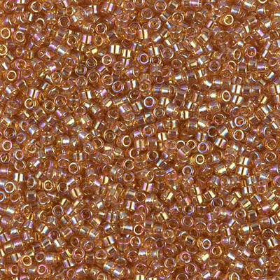 5 Grams of 11/0 Miyuki DELICA Beads - Transparent Marigold AB