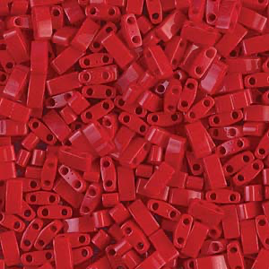 Miyuki HALF TILA Beads - Opaque Red
