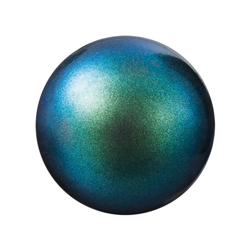 Preciosa 6mm Round Pearls - Pearlescent Peacock Green